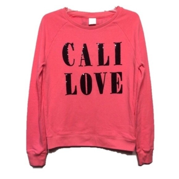 PINK Victoria’s Secret Hot Pink Sweatshirt  Size S - Picture 2 of 8